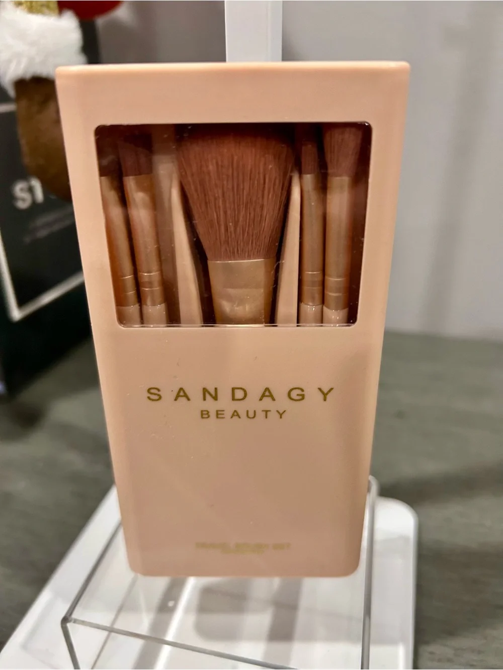 SANDAGY Beige 5-Piece Women's Makeup Brush Set